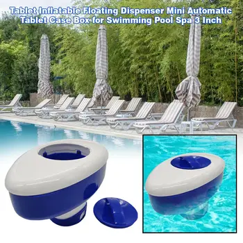

3 Inch Tablet Inflatable Floating Dispenser Mini Automatic Tablet Case Box For Swimming Pool Spa Pools Aquariums