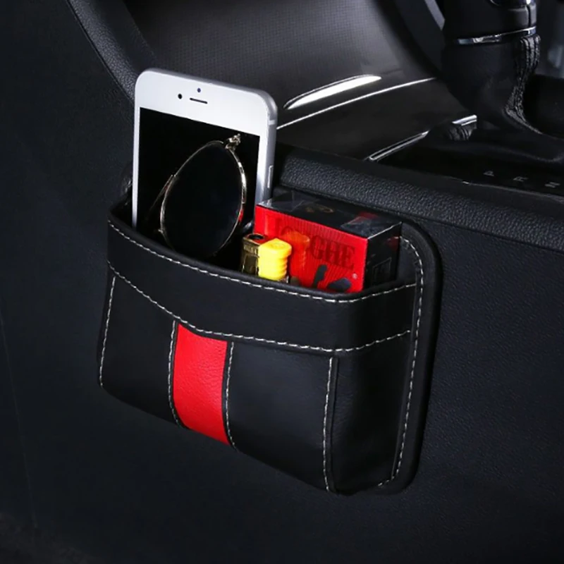 Universal Leather Car Seat Gap Organizer Storage Bag Seat Box Holder  Accessories