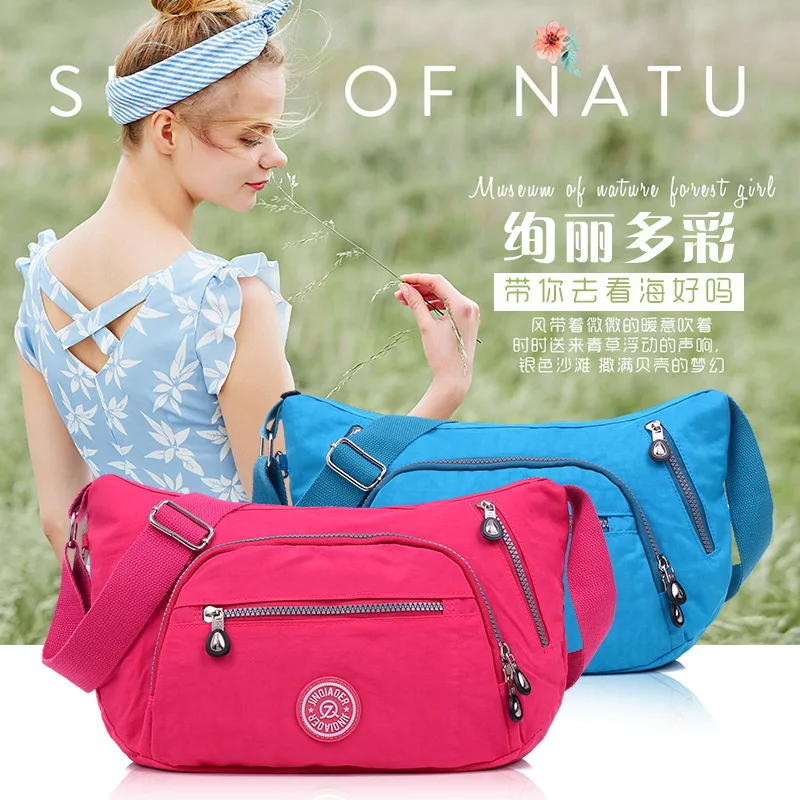 

2018 New Style jin qiao er Nylon Casual Shoulder Bag Large Capacity Waterproof Outdoor Single-shoulder Bag for Women