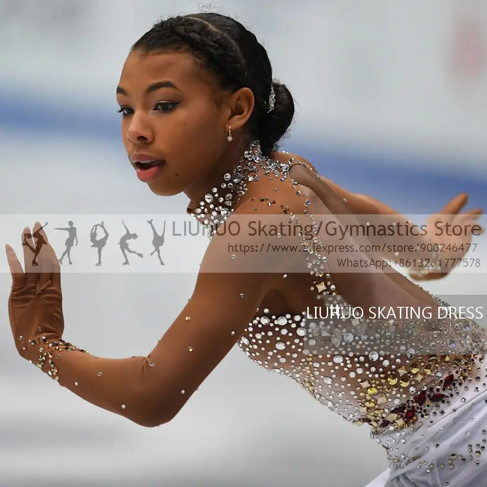 Girls Rhinestone Skating Leotard Girls Figure Skating Dress With  Rhinestones - Ballet Leotard Dress For Competition, Ice Skating,  Performance Ballet Performance Dress