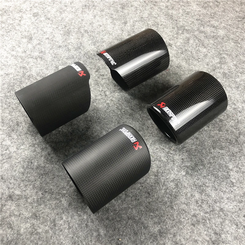 1 шт. Akrapovic Глянцевая углеродная выхлопная крышка и матовая углеродная волокно выхлопные наконечники крышки автомобиля Универсальные выхлопные трубы глушителя чехлы