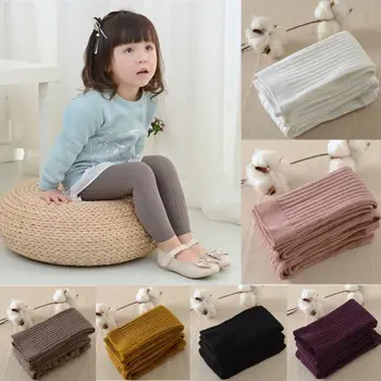 

Autumn Girls Baby Infant Toddler Knitted Cotton Hosiery Warm Pantyhose Bow knee Calf High Cotton Stocking Tights 0-5Y