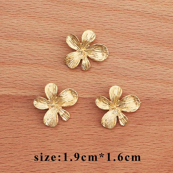 GUFEATHER M336, ювелирные аксессуары, 18k позолоченный, diy кулон, форма цветка, ручная работа, diy серьги, изготовление ювелирных изделий, 10 шт./партия - Цвет: M33612