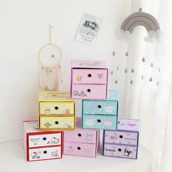 

Cartoon HelloKitty My Melody Cinnamoroll Little Twin Stars Kuromi Cosmetic Box Bag Makeup Case Box Storage Case Bag Organizer