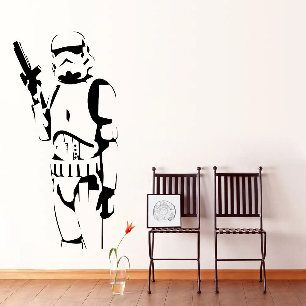 Star Wars Classic Stormtrooper Wall Sticker PVC Mural Decal Removable Home Decor