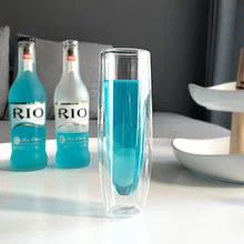 Термостойкий стакан для виски с двойными стенками, 150 мл, чашка для кофе, молока, изолированная прозрачная стеклянная посуда для виски, чашка для воды