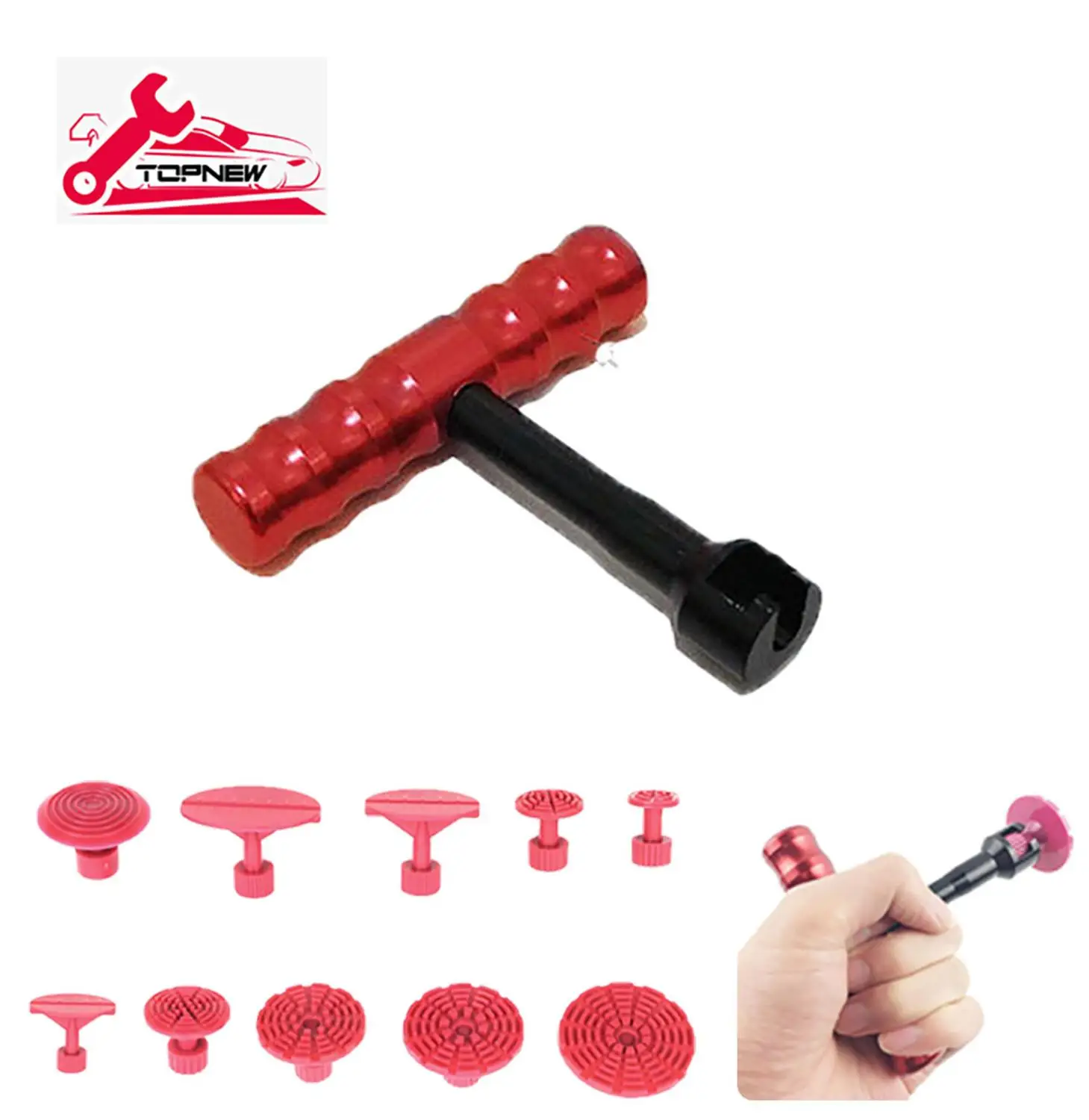 

Paintless Dent Repair Tool Mini Grip Glue Puller T-Handle Dent Puller Car Repair Tools Dent Removal Tools Puller