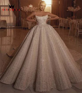 Роскошное бальное платье, свадебные платья, искусственный жемчуг, яркие украшения, изготовленные на заказ JT18