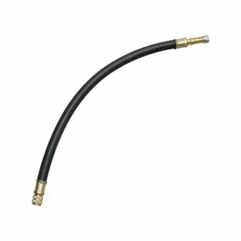 

12 Inches Black Flexible Rubber Tire Tyre Valve Stem Extension Stainless Steel Black