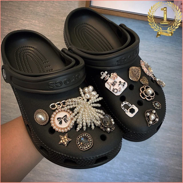 Luxury Alloy Rhinestone Croc Charms Designer DIY Shoes Decaration  Accessories Pendant Jibb for Croc Clogs Kids Girls Women Gifts - AliExpress