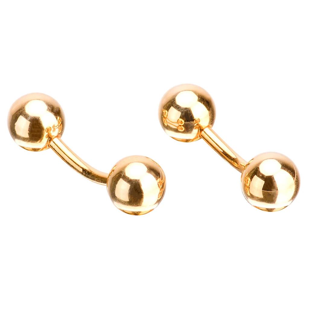 Savannah Metal Gold Simple Double Thread Cufflinks Men Clothing  Sleeve Nail