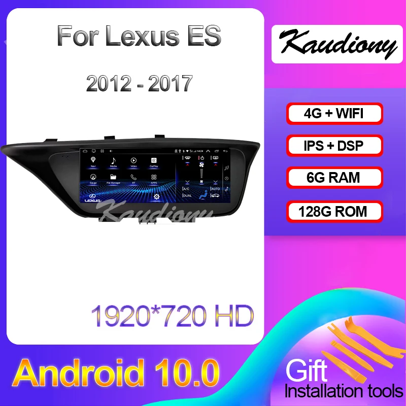 

Kaudiony 10.25" Android 10.0 For Lexus ES ES300 ES250 ES350 ES300h Car DVD Player Auto Radio GPS Navigation DSP 4G DSP 2012-2017