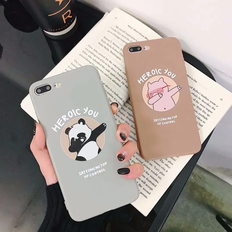 Мягкий силиконовый чехол для телефона IPhone 7 8 Plus X XS 6 S милый мультяшный Забавный