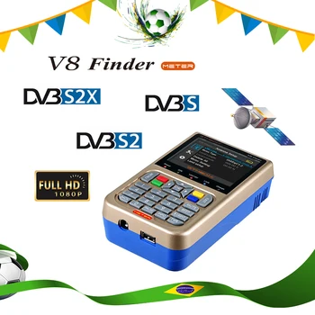 

GTMEDIA V8 Finder Digital Satellite Finder, Satellite Meter SAT Finder, DVB S2 DVB S2X Full 1080P LNB IN Built in Lithum Battery