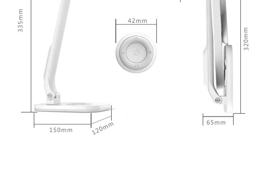 Lâmpada de Mesa Dobrável Stepless Escurecimento Rotatable Toque Remoto 5 Cor Usb Recarga Olho Proteger Aprendizagem Escritório Mesa Luz Led 360 14 recarga olho proteger aprendizagem escritório mesa luz