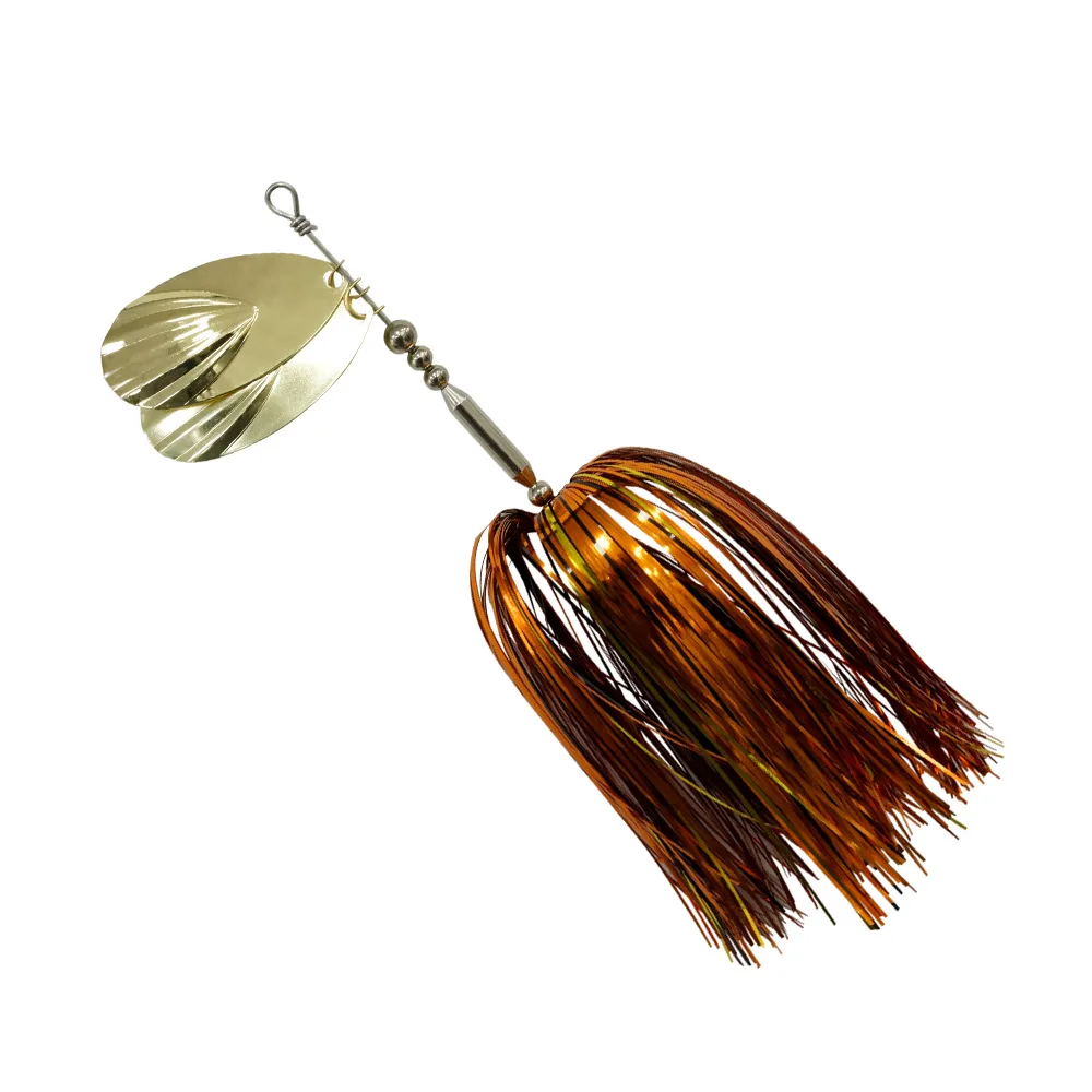 SWOLFY Buzzbait Metal Spinner Fishing Lure Rubber 22cm 45g Jig Spinner Bait  Sequin Lure Jig Head Metal Spoons - AliExpress