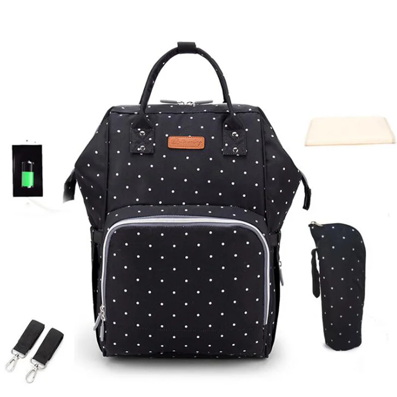 Сумки для беременных сумка для мамы водонепроницаемый подгузник рюкзак с USB сумка для детской коляски сумки на плечо BDL001 - Цвет: BDL001F