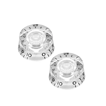

uxcell 2pcs Clear 6mm Potentiometer Control Knobs For LP Electric Guitar Acrylic Volume Tone Knobs