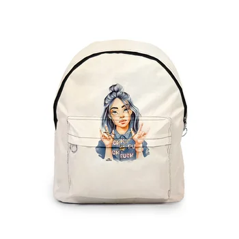 

Kawai Billie Eilish backpack Rechargeable Schoolbag Women's Shoulder Travel Bag 3D Print Billie Eilish Teenage Girls bag Rugzak