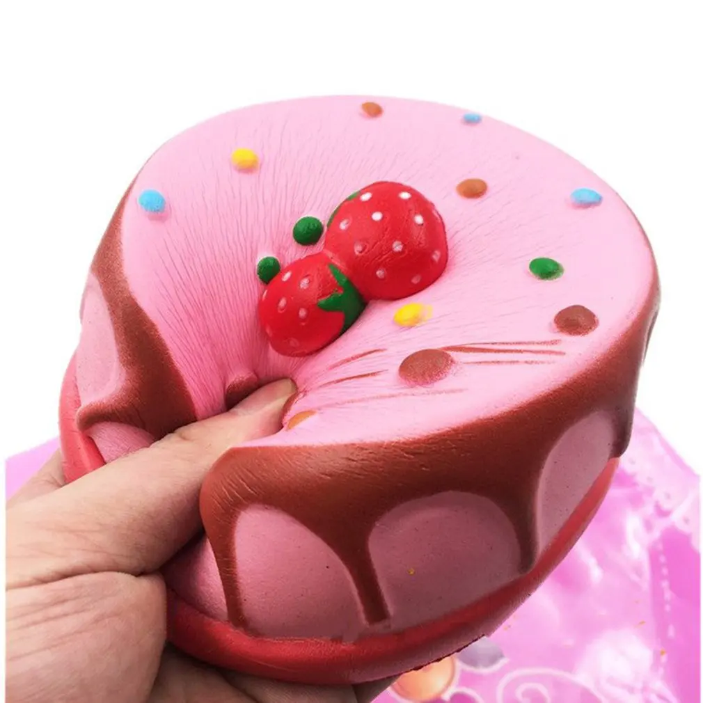 Медленный отскок супер-Большой мусс торт и печенье имитационная модель высвобождение давления Игрушка Рождество и подарок на день рождения для детей - Цвет: pink mousse cake