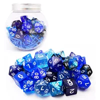 Bescon RPG Dice Set 35pcs Ocean Blue Set, DND Role Playing Game Dice 5X7pcs 1