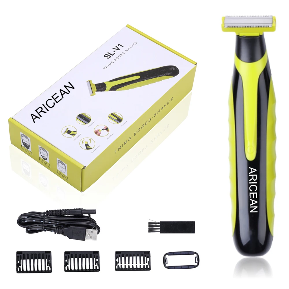 ARICEAN Waterproof Electric Shaver Flex Shaver Head 3-in-1 Shave Washable Trimmer Comfortable Clean Trimmer