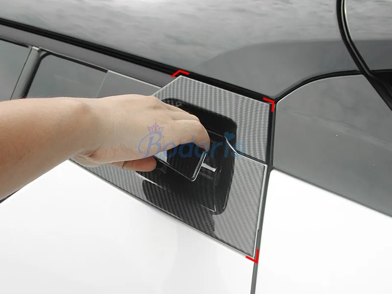 Для Toyota C-HR CHR углеродное волокно цветные дверные ручки Крышка Чаша отделка вкладыша хром автомобиль Стайлинг Аксессуары