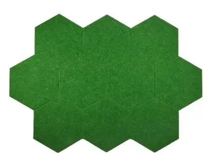 DEEP GREEN Шестигранник 9 мм фетровая Полиэстеровая ткань нетканый жесткий дизайнерский Сделай Сам ручной работы Ins горячее украшение для дома текстура войлок для стен - Цвет: DEEP GREEN