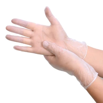 

100pcs Food Grade Disposable vinyl Gloves Anti-static Plastic Gloves For Food Cleaning Cooking Restaurant Kitchen Accessories