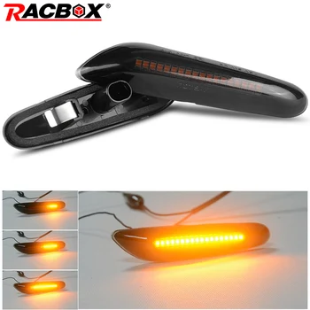 

Racbox 2pcs Dynamic side marker turn signal light Turn Indicator Blinker Lamp AMBER FOR BMW E46 E36 E90 E91 E60 E61 E81 E82 E92