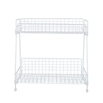 

1Pc Iron Storage Shelf Bathroom Kitchen Drainer Storage Rack Kitchen Tableware Dish Holder
