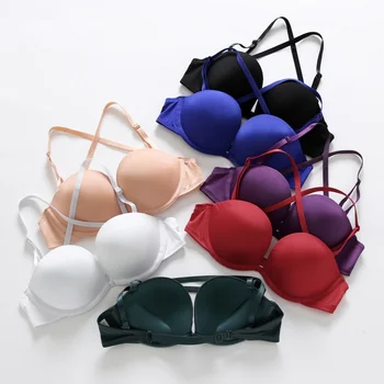 

Summer Bras For Women Seamless Solid Color Push Up Bra U-shaped Cut-back Intimates Female Simple Underwear*