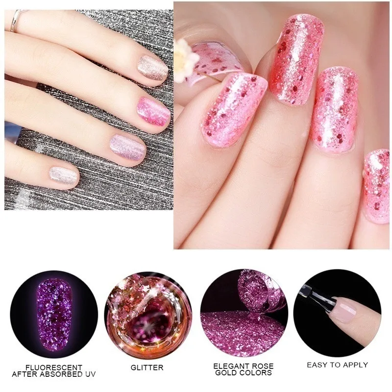 12ml Galaxy Nail Gel Polish Semi Permanent Neon Shimmer Shining UV Gel Polish Varnish Shiny Glitter Led Nail Enamel Gel