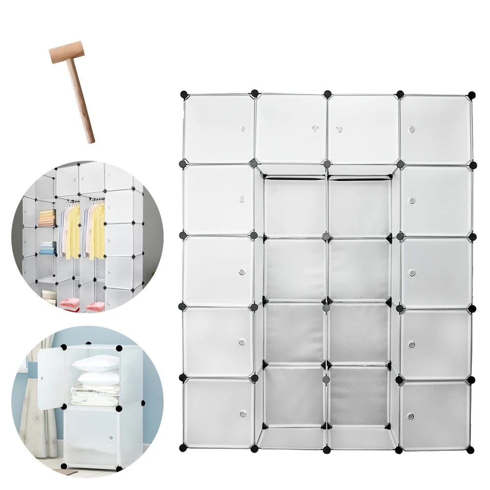 Simple Wardrobe 20 Lattice DIY Assembled Wardrobe Clothing Storage Cabinet Bookcase Clothes Organizer Home Furniture Simple Wardrobe 20 Lattice DIY Assembled Wardrobe Clothing Storage Cabinet Bookcase Clothes Organizer Home Furniture