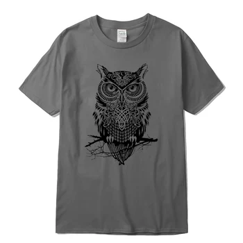 

Men's tshirt new fashion summer short sleeve top quality cotton casual short sleeve o-neck loose OWL printed men T shirt 2019