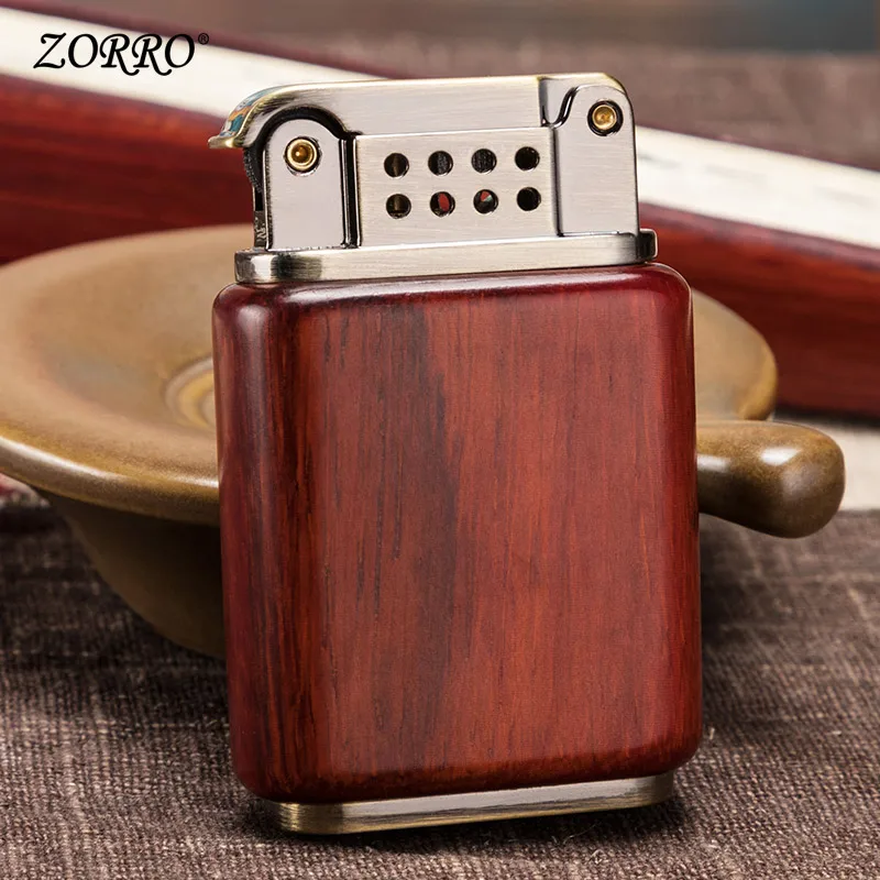 Зажигалки не ZippoNew Зажигалка Зоро креативный деревянный Огненный Дракон песок колесо ретро характер Керосин Зажигалка для мужчин