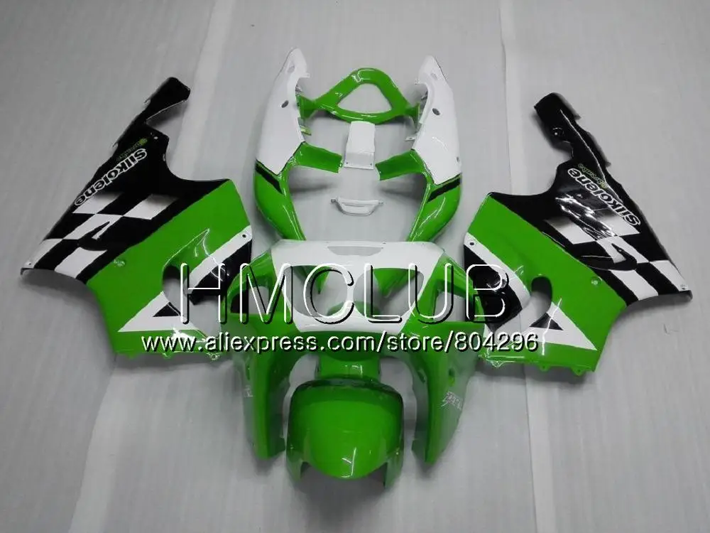 Средства ухода за кожей для KAWASAKI NINJA ZX750 ZX 7R 1997 1998 2003 11JK. 17 ZX 7 R 750 CC цвета: зеленый, черный ZX-7R ZX7R 96 97 98 99 00 01 02 03 обтекатель - Цвет: No. 8