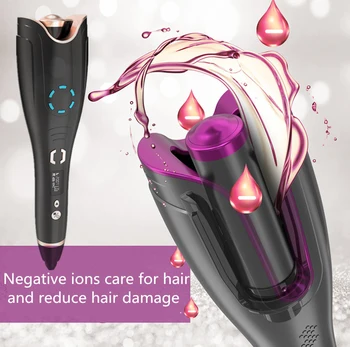 

Automatic Hair Curler Auto Rotating Ceramic Hair Curle Electric Curling Iron Wand Air Curler Wave LCD Display Wave Roller Curler