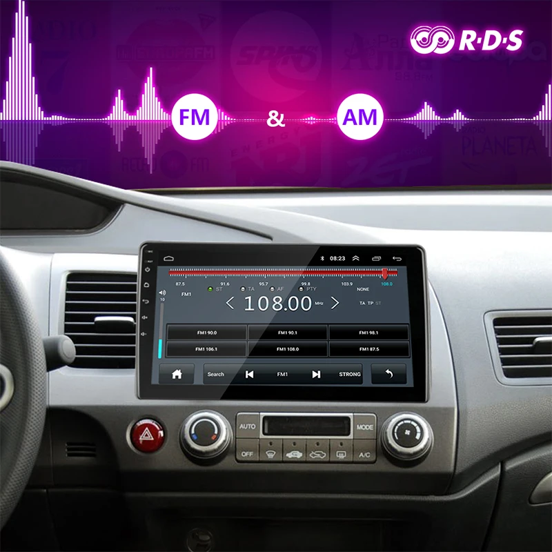 Sale 2G 32G Android 8.1 4G WIFI Car Radio Multimedia Video Player for Honda Civic 2005-2011 Navigation GPS 1024*600 + Special Frame 2
