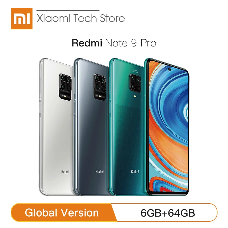 Смартфон Xiaomi Redmi Note 9 Pro 6 ГБ + 64 Snapdragon 720G NFC 8 ядер мп 4 камеры 5020 мАч экран 67
