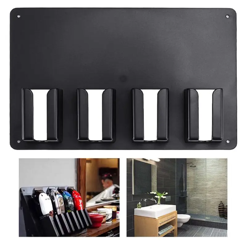  Wall-mounted Barber Hair Clipper Storage Rack Salon Accessories Holder Stand Tool
