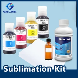 Kit d'encre à Sublimation avec revêtement A4, pour tasse, tasse, verre, T shirt, pour Epson L3110, L3150, L3210, L3250, L5190, ET 2700, ET 2750 