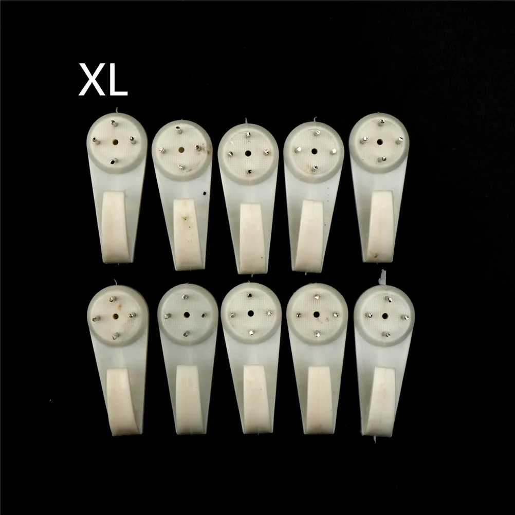 Wall Hooks Picture Frame Hangers Hanging Hooks 10Pcs/lot Plastic Multi Function Invisible Wall Mount Photo Picture Frame Clock Mirror Nail Hook Hanger Seamless Nail