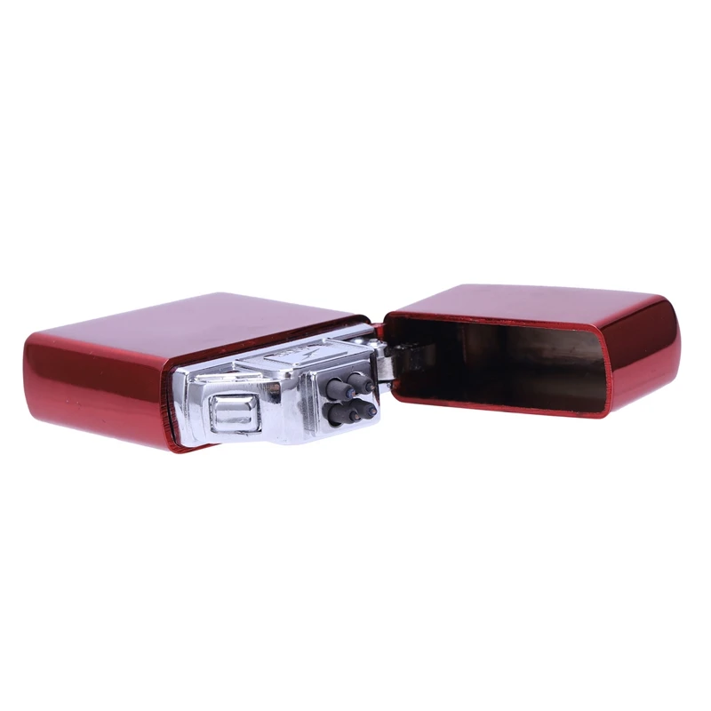 AAAE Top-Cross двойная дуговая плазменная Зажигалка Usb ветрозащитные, импульсные металлические электронные зажигалки(красный