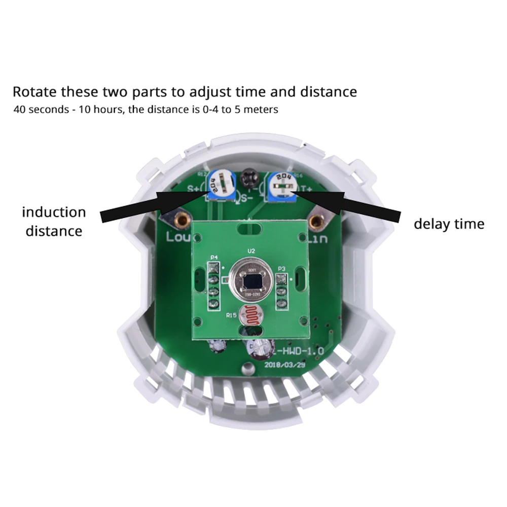 Coswall-Crystal-Tempered-Glass-White-Panel-Human-Body-Motion-Sensor-Wall-Switch-Adjustable-Time-Delay-And