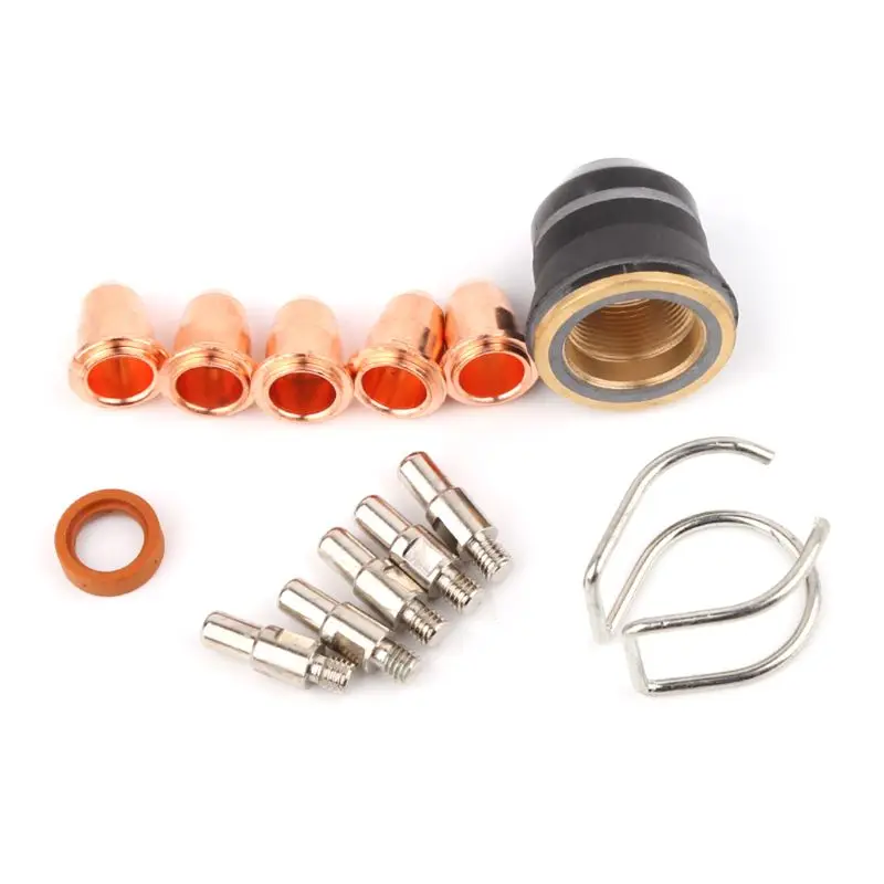 

Drop Shipping 1 Set Plasma Cutter Accessory Kit Electrodes Gas Diffuser For S45 Trafimet Torch