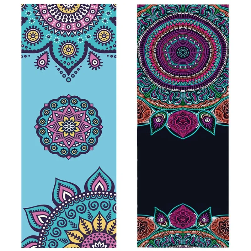 

Printed Non-slip Yoga Mat Natural Rubber 1.5mm Foldable Good Grip Exercise Mat for Fitness Pilates Gymnastic Travel Mat exercise