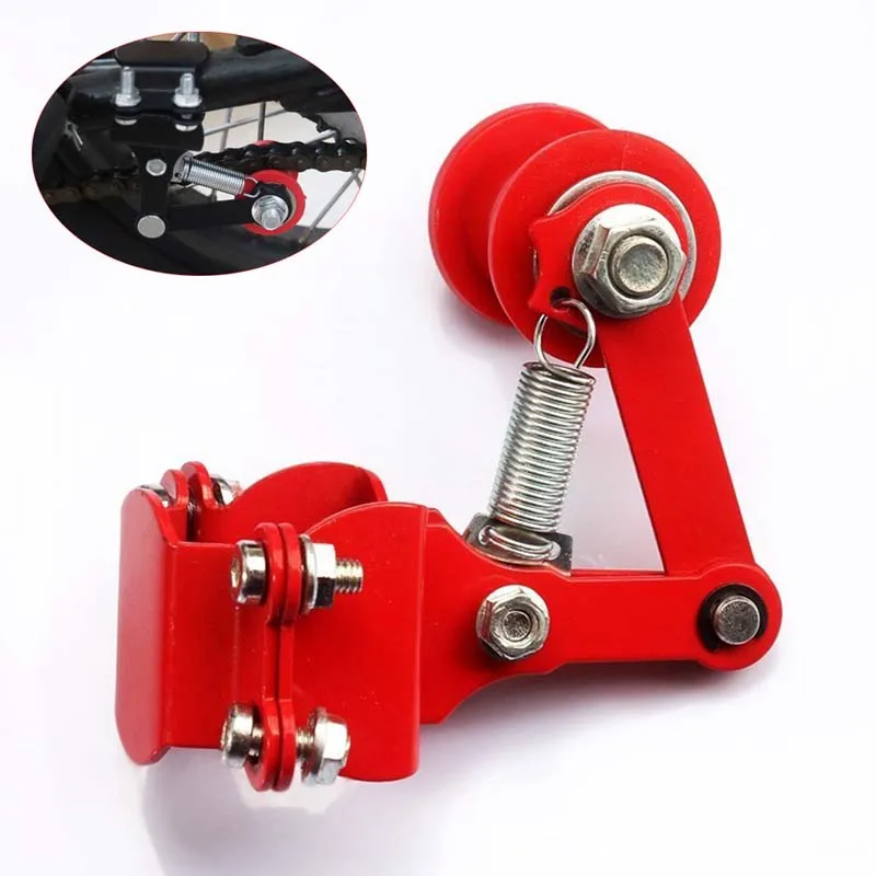 Universal Motorcycle Bike Chain Tensioner Adjuster Roller Tool Aluminum