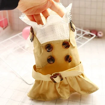 

Spring Summer Small Dogs Puppy Dress Animal For Dogs Clothes Lovely British Dress Outfits Clothes Style Princess Dresst