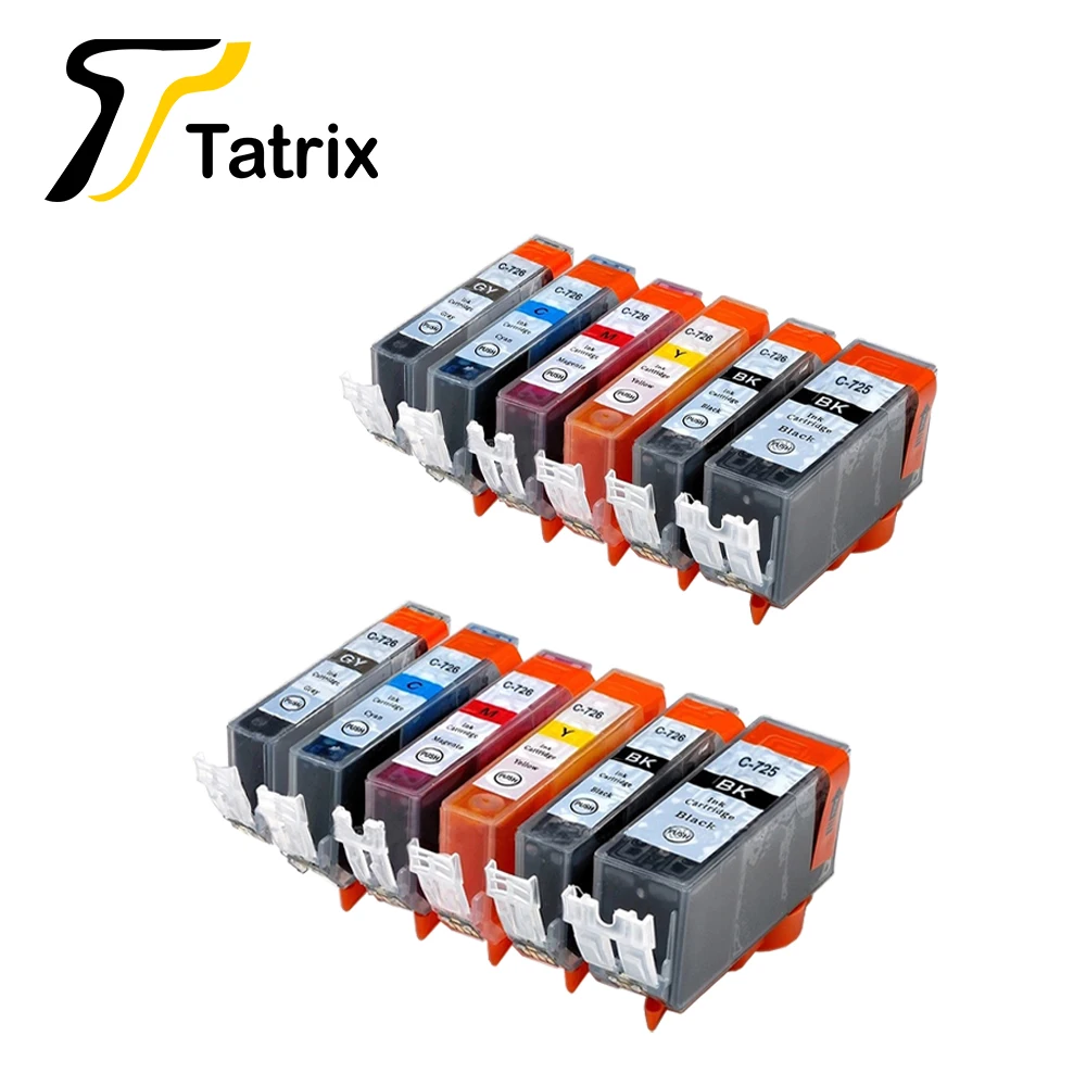 Tatrix 18 шт. для Canon PGI725 CLI726 PGI-725 CLI-726 совместимый чернильный картридж для Canon PIXMA MG6170/MG6270/MG8170/MG8270 - Цвет: 2 set (12pcs)